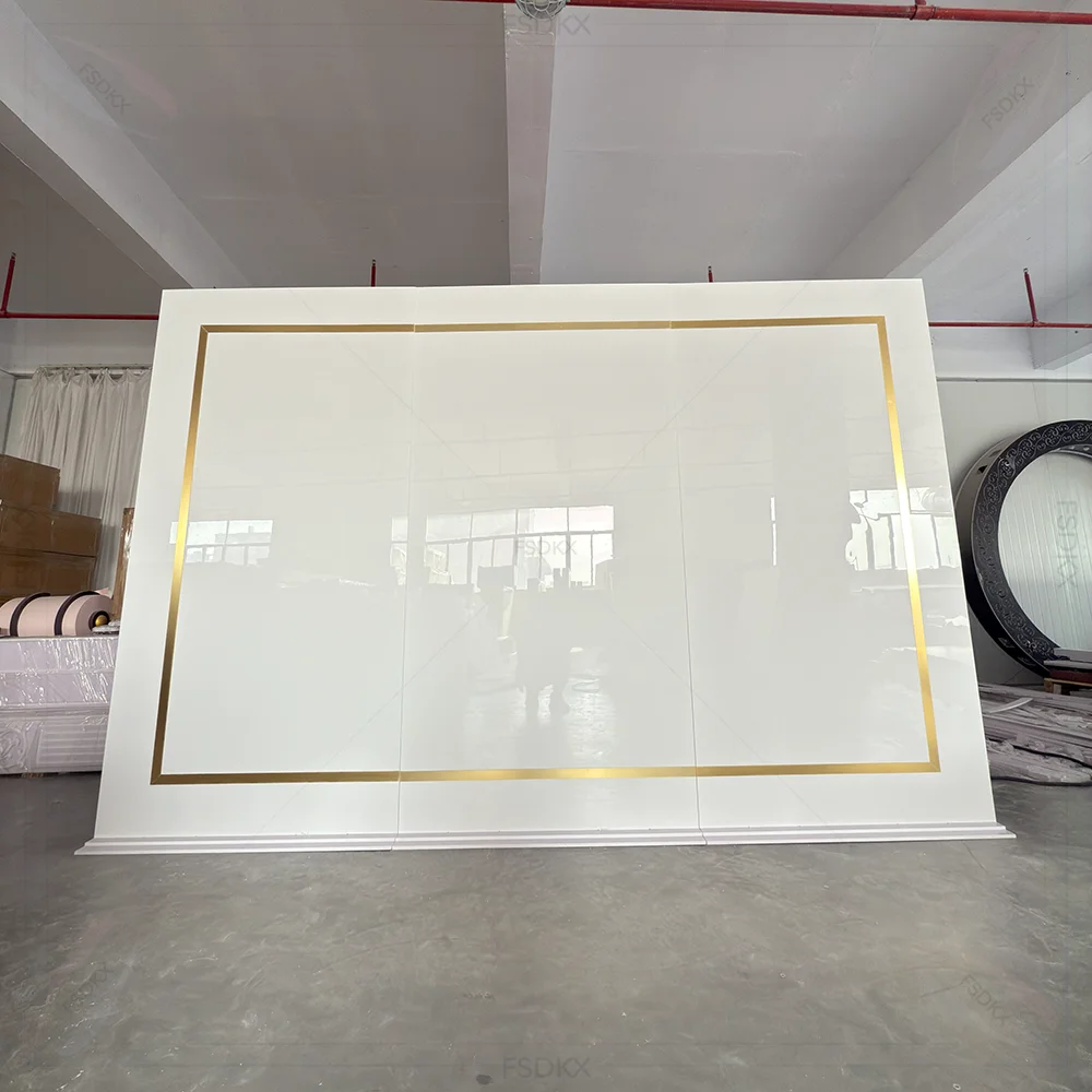 

Luxury Wedding Stage Decoration Arch Pvc Backdrop Free Stand Acrylic Wedding Backdrop For Sale
