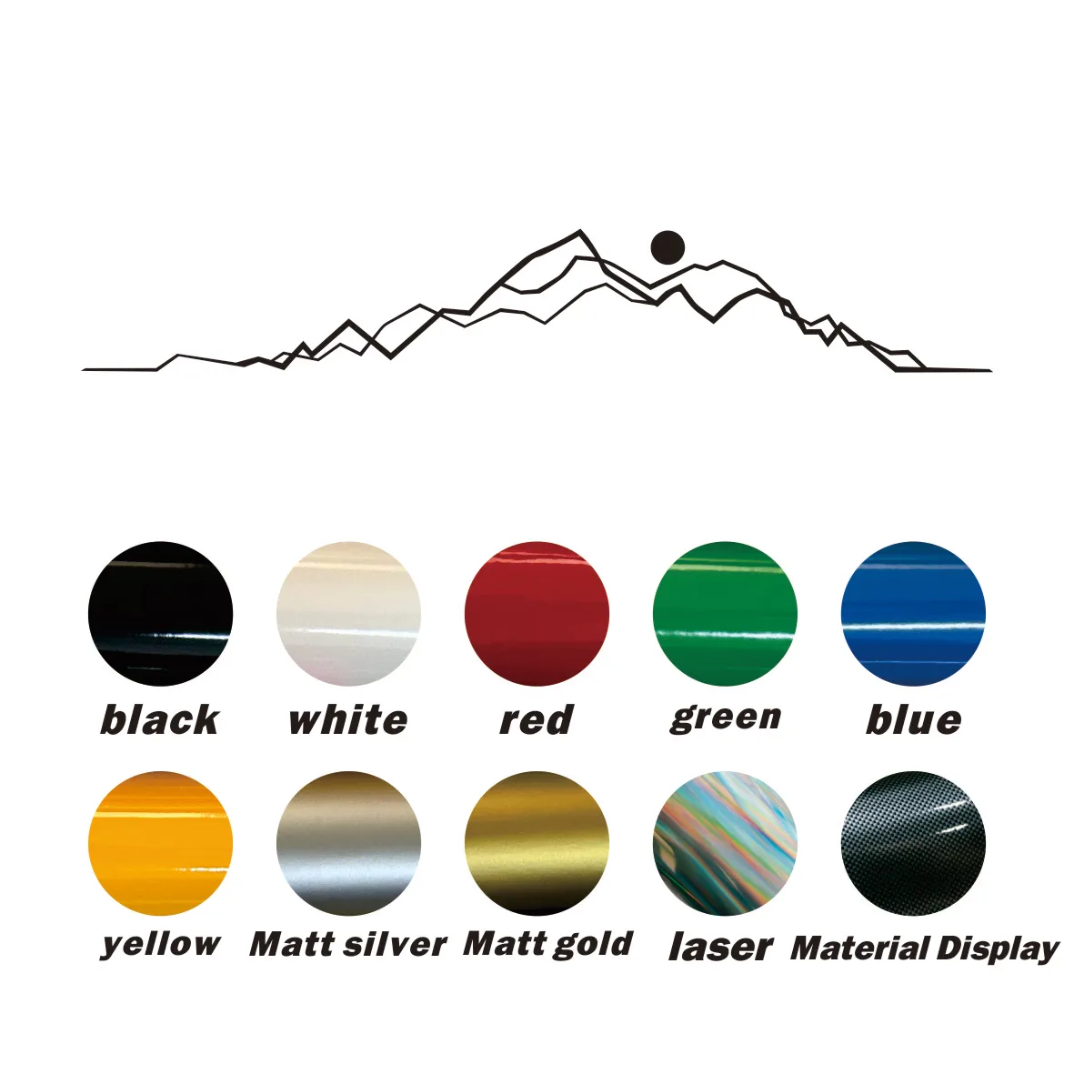 

Sleek Line Art Mountain Car Decals – Durable Vinyl Stickers for Side Doors, Windshields & Auto Styling