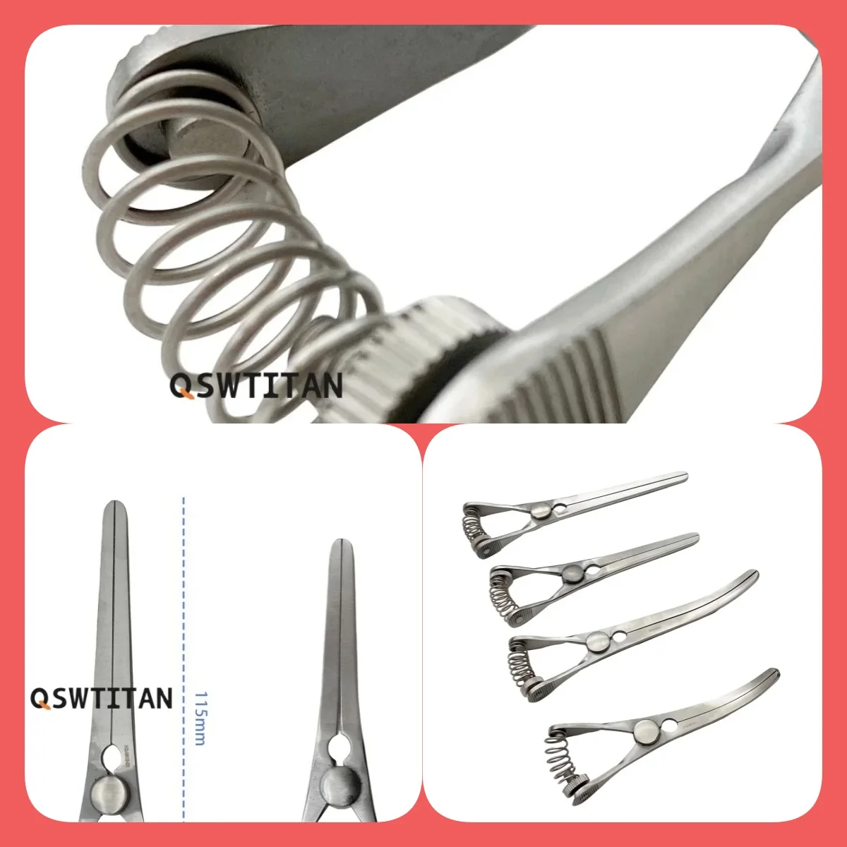 스테인리스 스틸 동맥-정맥 혈관 클립 임시 정맥 폐쇄 지혈기 (교차 지혈용)