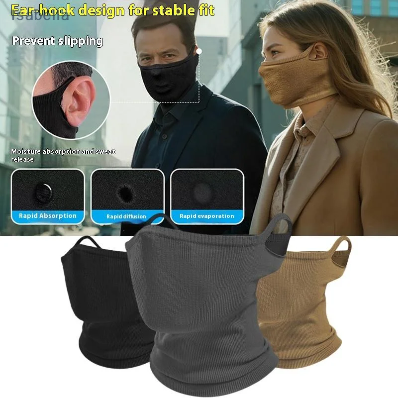 ❤ قناع أذن معلق لركوب الدراجات في الهواء الطلق، غطاء رأس قناع وجه لركوب الدراجات مقاوم للرياح، غطاء وجه قابل للتنفس