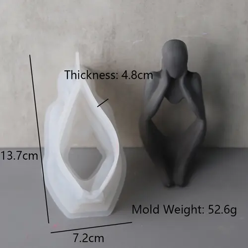 DIY Thinker Statue Silicone Mold 3D Nordic Art Abstract Human Body Plaster Ornament Mould Epoxy Resin Handicraft Mold Home Decor - Image 7
