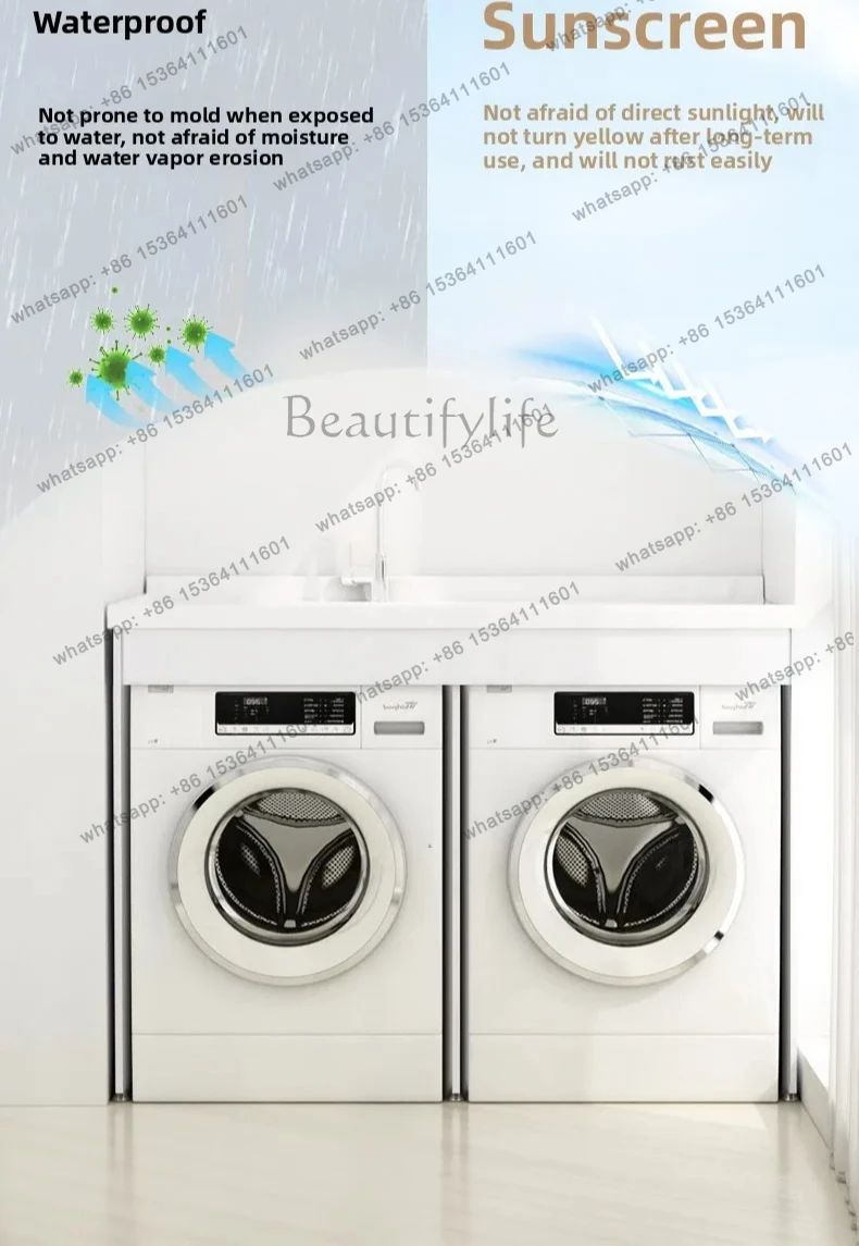 washing dryer combination  double position with rubbing plate pool roller protective cover space aluminum balcony integrated