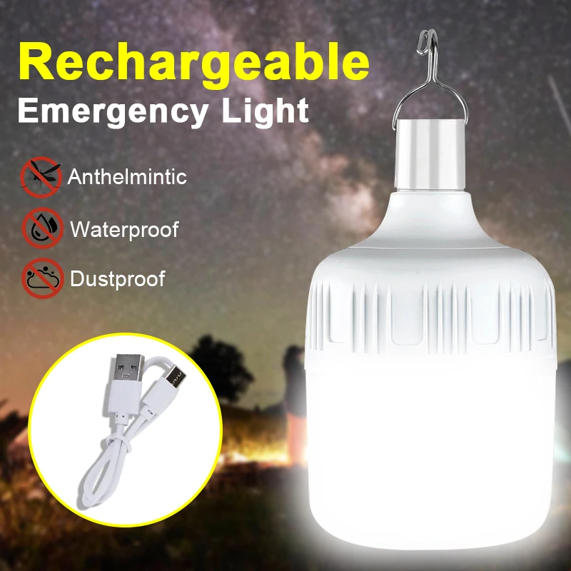 

Portable Camping LED Light Emergency Bulb High Power Outdoor Portable Lighting Flashlight Equipment Fishing Lantern Night Lights