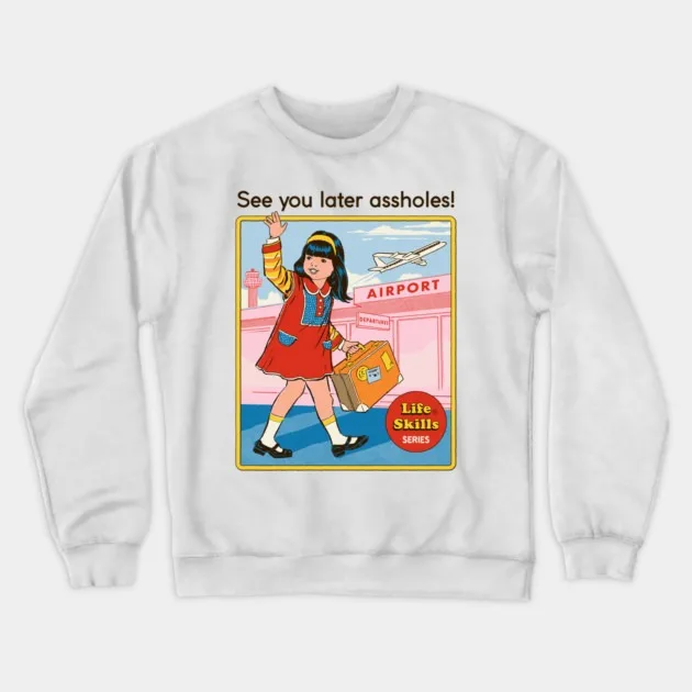 

Autumn and Winter Style Sassy - Farewell Sweatshirt, Airport - Girl Graphic with Bold Text for A Trendy and Edgy Look