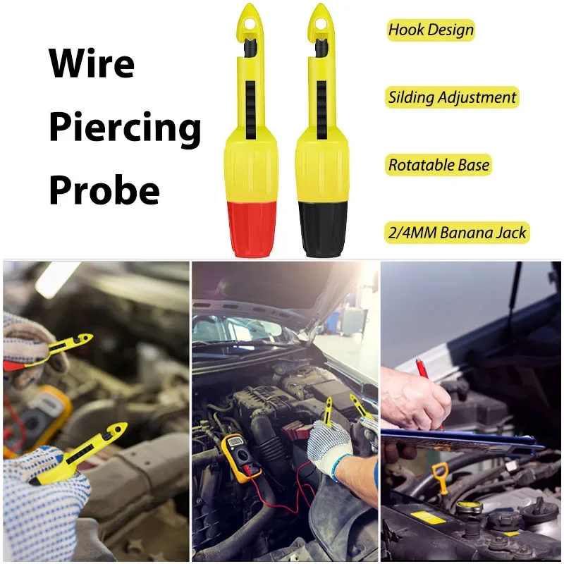 New Lightweight Automotive Parts Multimeter Voltmeter Thermometer Threaded Probe Insulated Threaded Connector, Maintenance Tool