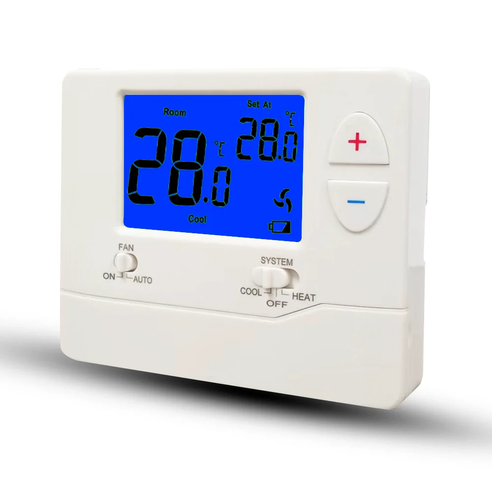 24V AC Thermostat for Heat Pump PTAC Systems for Hospitals and Schools, Model AC701
