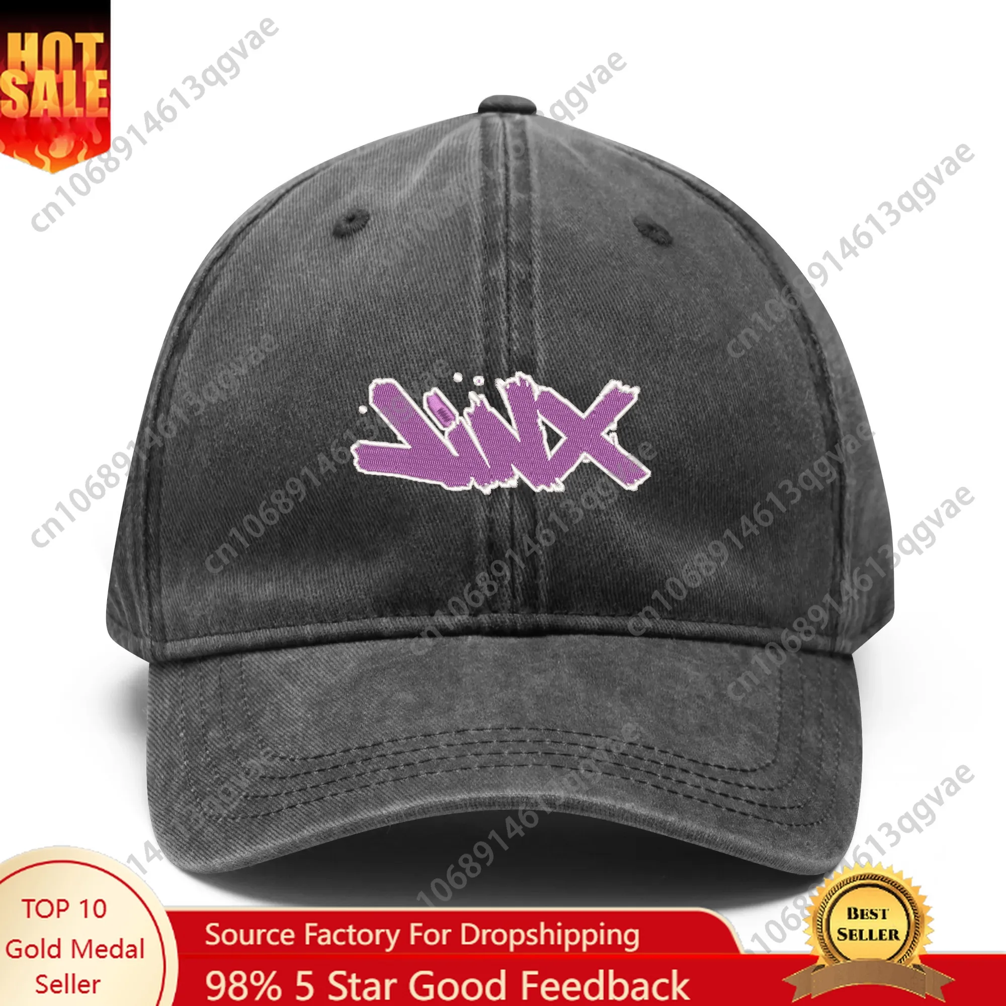 

Anime Game Arcane-Jinx Embroidery Hats Mens Womens Sports Baseball Hat Customized Made Cap Personalized Text Cowboy Trucker Cap