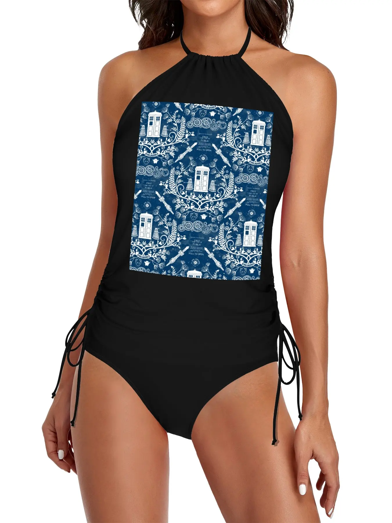 

Who Damask Split Swimsuit Set women's swimsuit 2025 full women swimsuit kawaii beach outfit woman