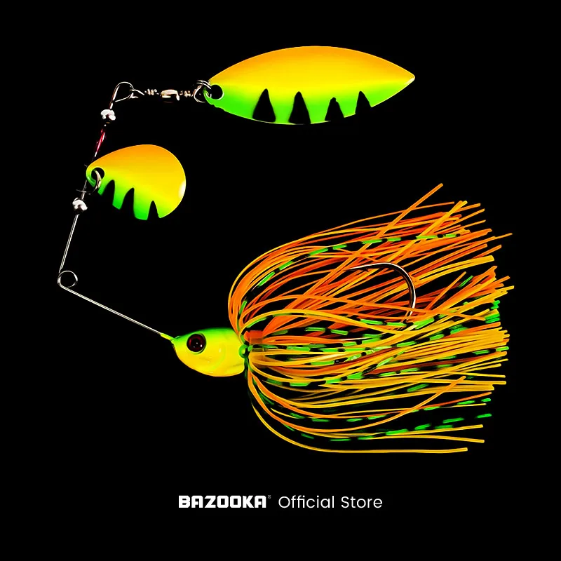Bazooka 15g 18g Spinnerbait Angelköder Drahtköder Metall Spinner Buzzbait Swimbait Haken Peche JIG Kit Rock für Bass Pike Winter