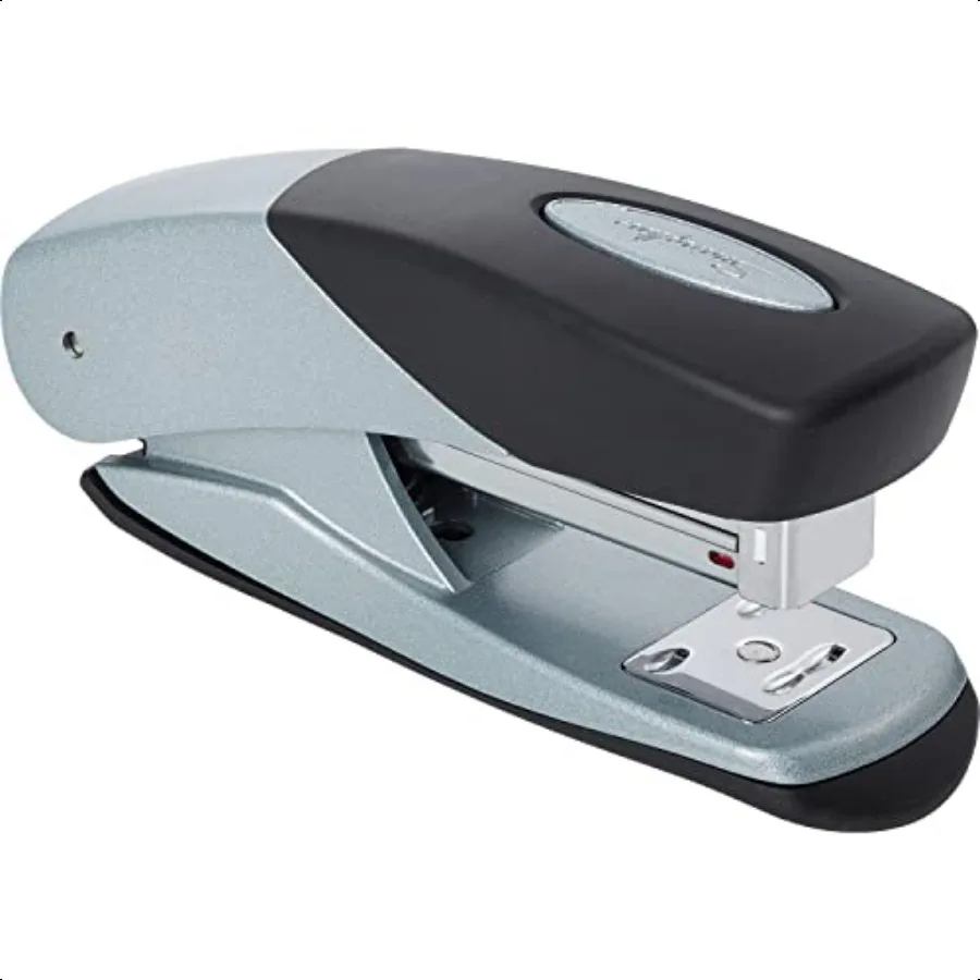 Stapler 25 Sheets Compact Metal Half Strip Sier Black S7081026AZ