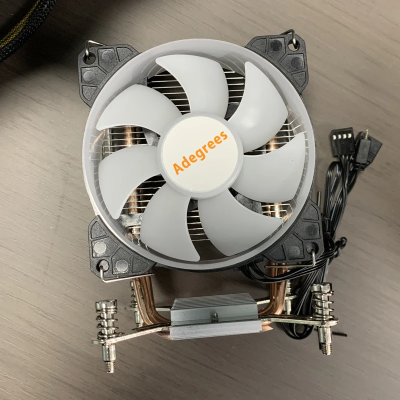 2개의 히트파이프 ARGB CPU 쿨러 타워 PC 라디에이터 5V-3PIN 무소음 RGB 팬 (인텔 1700 1200 1150 1155 1156 1366 2011 X79 X99 호환) 썸네일 5