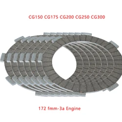 High Quality Motorcycle 6 Column Enhanced Clutch Carbon Fiber 7PCS For Honda CG150 CG175 CG200 CG250 CG300 For 172 fmm-3a Engine