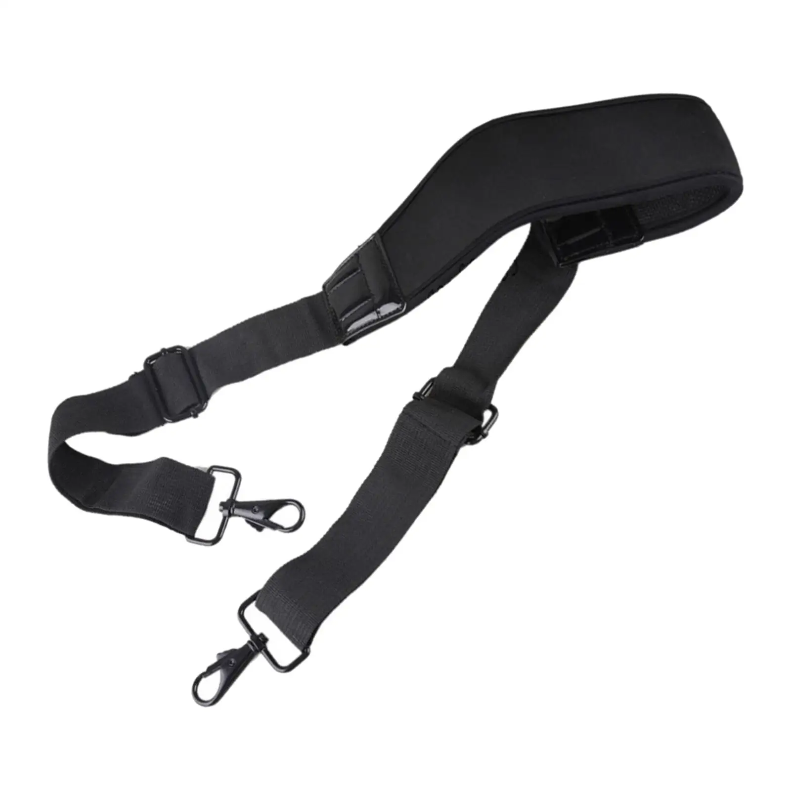 Universal Shoulder Strap Belt Durable Black Anti Slip 52inch Soft with Metal Hooks Thick Padded for Camera Briefcase Bag Laptop