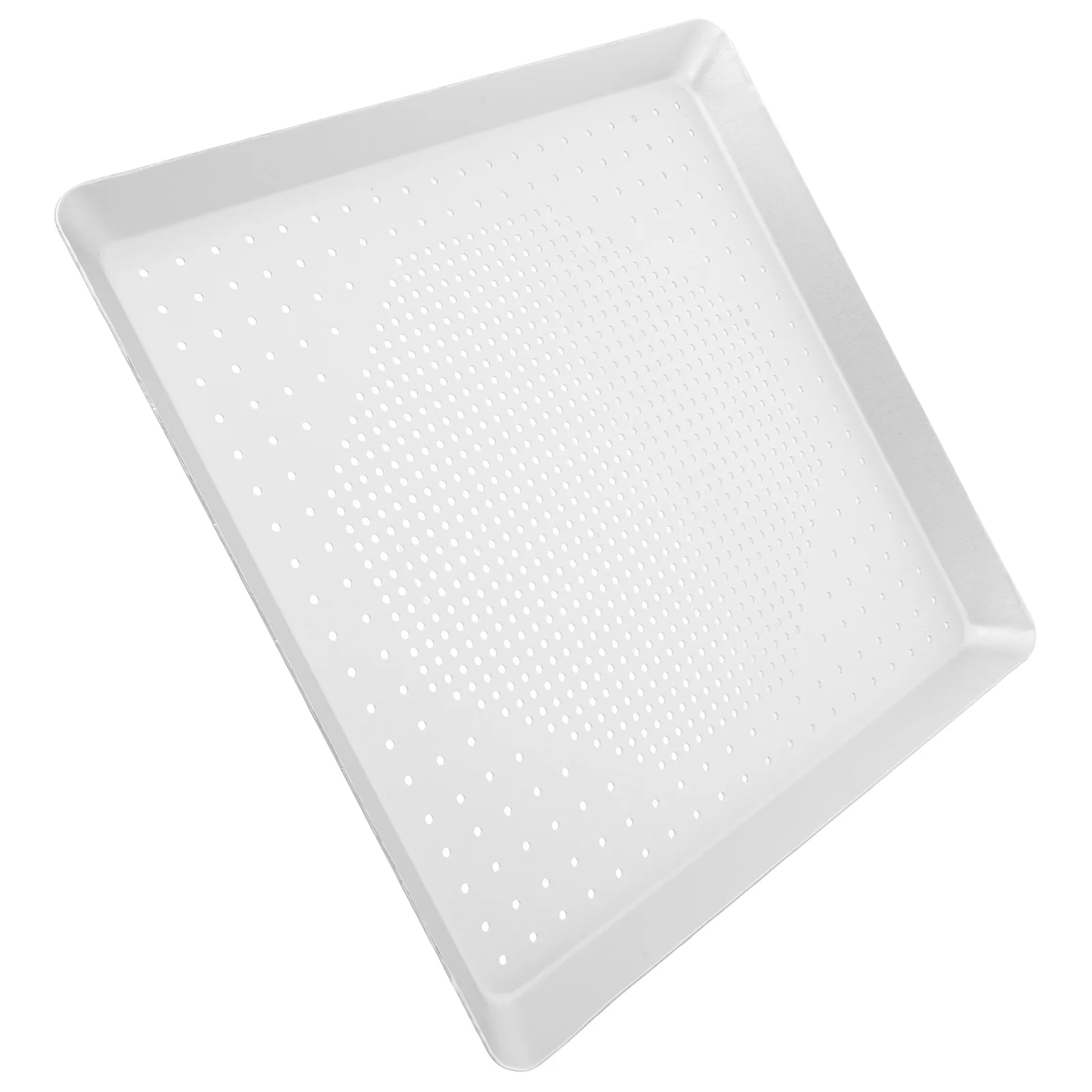 

12 Inch Square Perforated Aluminum Alloy Tray Nonstick Crisper Oven Use Home Kitchen Baking Tool Pizza Pan With Holes Square