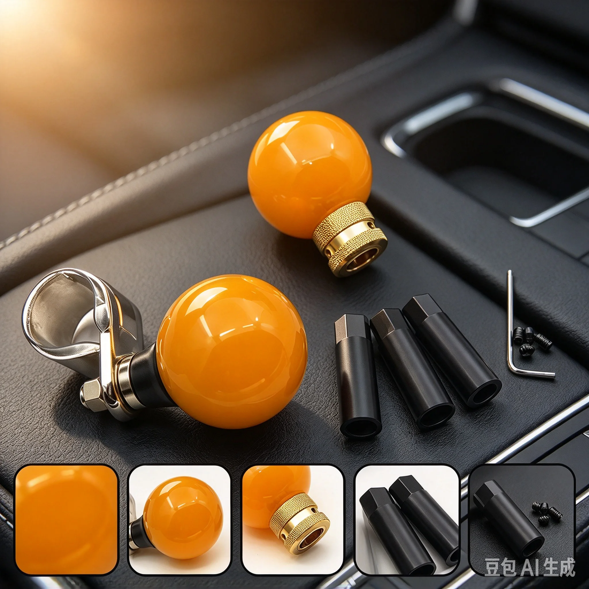 Universal Car Bubble Crystal Power ball Manual Gear Shift Knob Stick Gearstick Shift Shifter Lever Knob