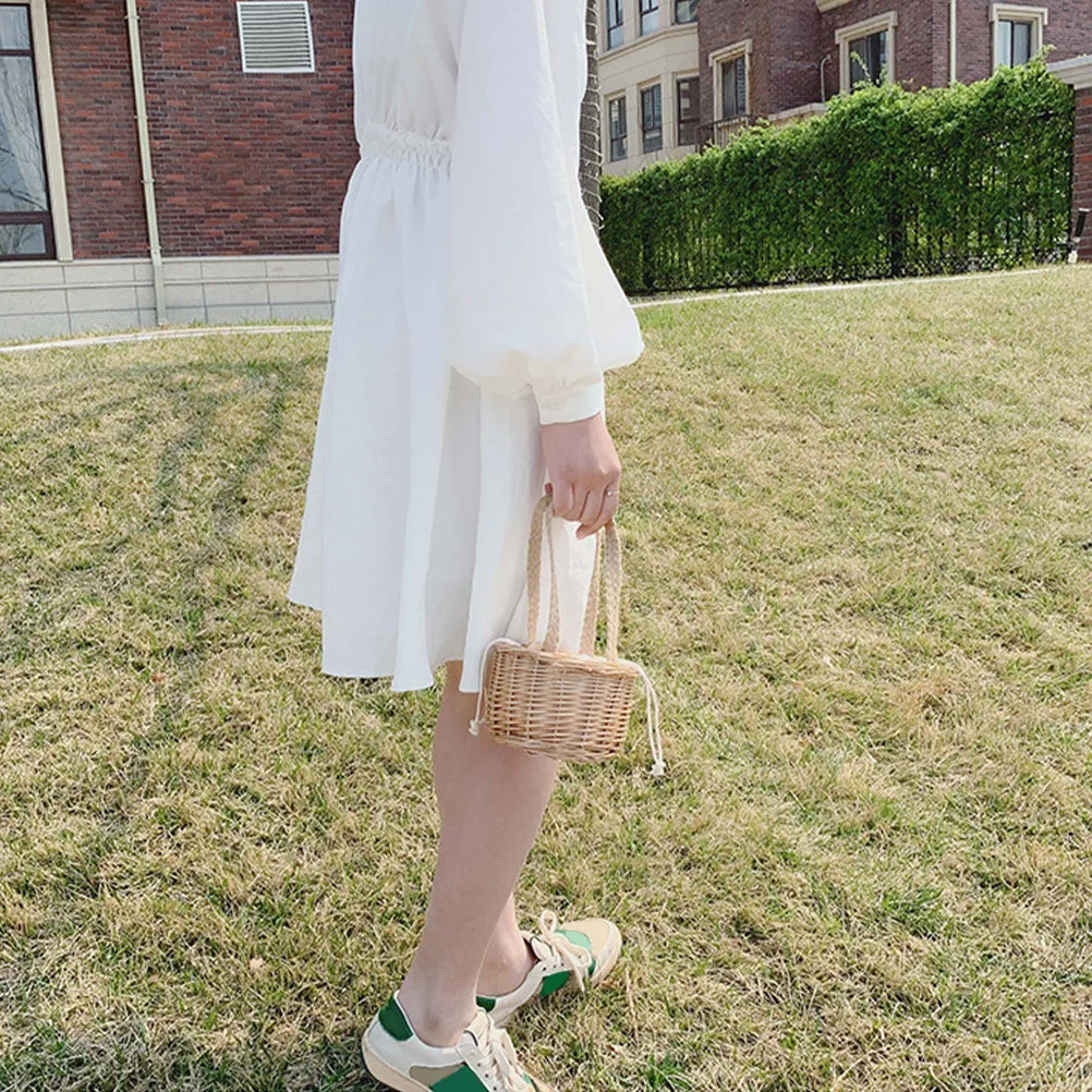 

1Pcs Hand-Woven Straw Bag Brown Large Capacity Creative Women Handbag for Beach Party Travel Casual All-Match Tote Bag