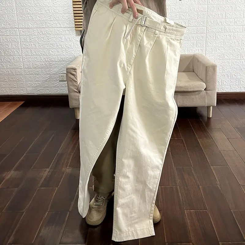 

Мужские повседневные брюки American Sle из чистого хлопка, свободные, плотные, модные, городские, молодежные, длинные, в стиле кэжуал