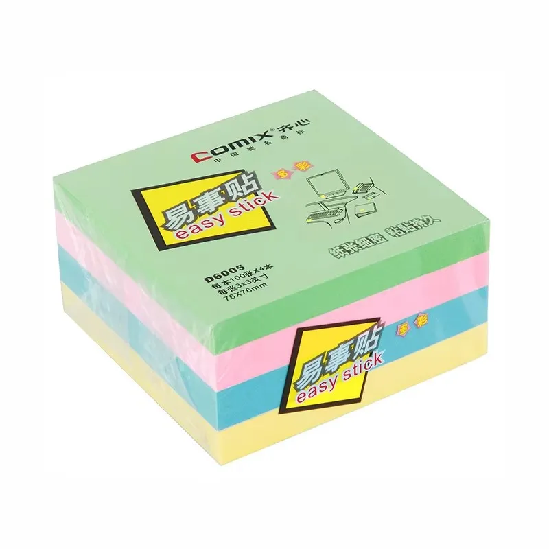 Easy things stickers sticky notes ultra-low price easy to write 3-inch square multi-purpose four-color mixed sticky strong