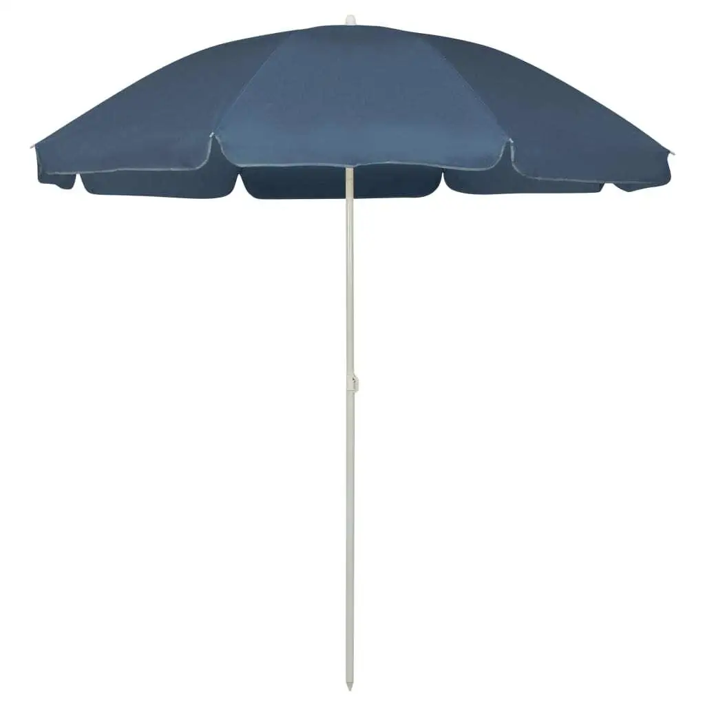 94.5'' Blue Beach Parasol Umbrella - UV Lightweight Outdoor Sunshade