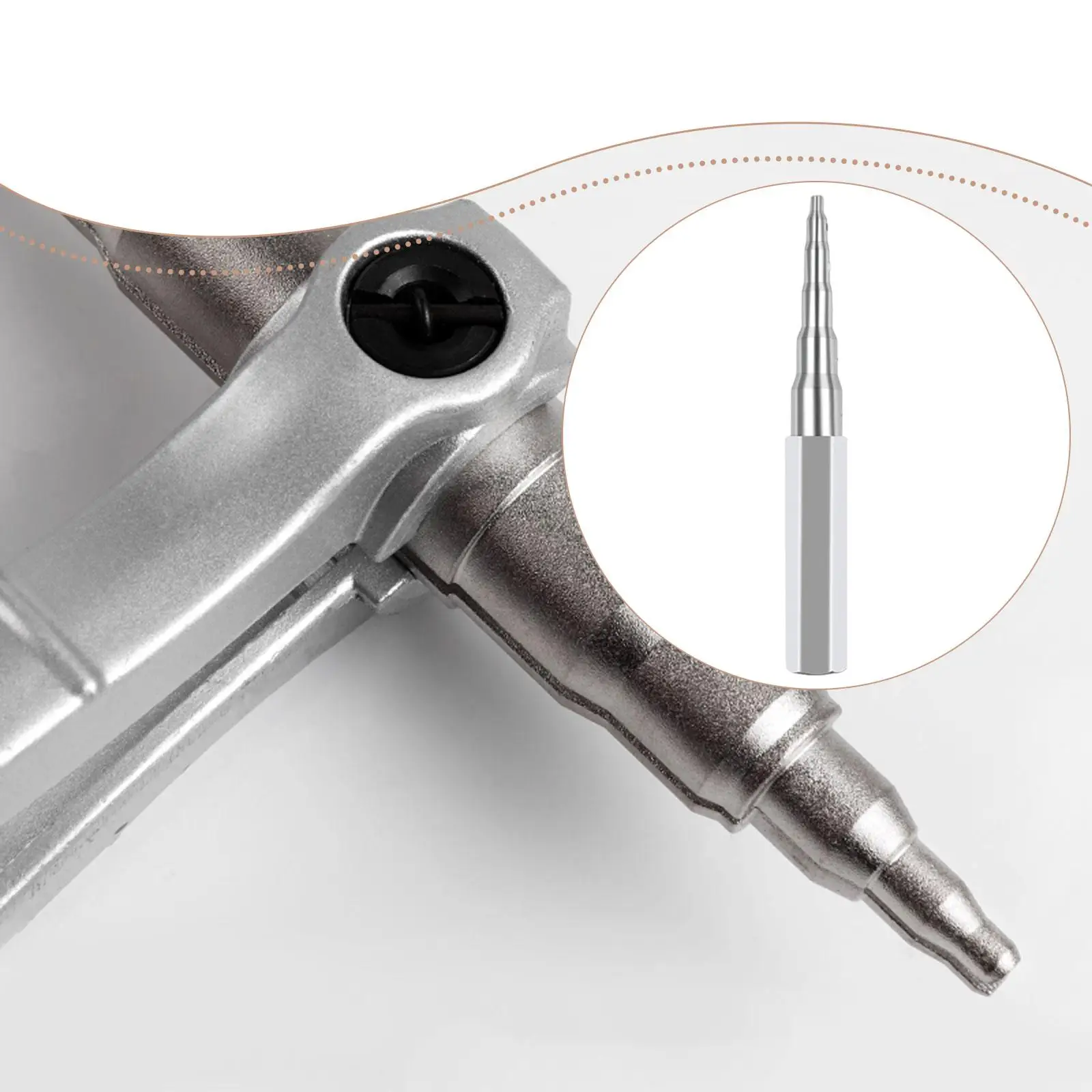 Silver Tube Expander Set Steel Copper Pipe Expansion Swaging Tool for Air Conditioner Repair and Plumbing Maintenance