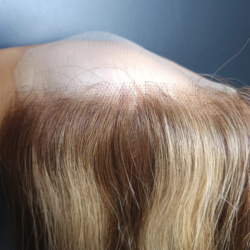 P4/27 4x4 레이스 클로저 하이라이트 스트레이트 인간 헤어 클로저 미리 뽑은 10-22 인치 브라질 버진 헤어 프리 파트 12A 등급