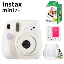 Fujifilm Instax Mini 7+ Instant Camera Film Cam Auto-focusing Birthday Christmas for Gift Optional Camera Bag and Photo Paper