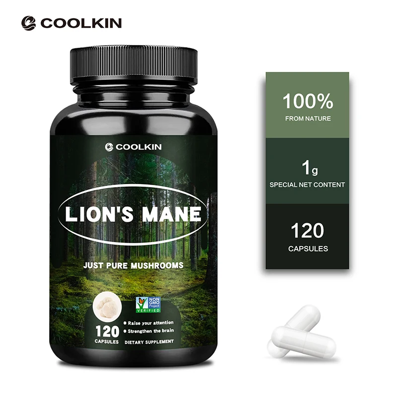 Lion\'s Mane Extract Supplement - for Mood and Sleep Health, Non-GMO, Gluten-free