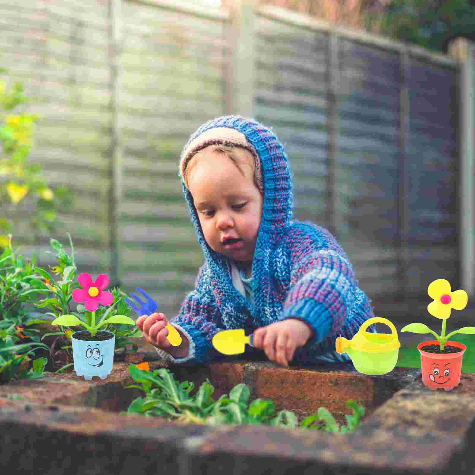 

Flower Toy Toys Kids Plaything Little Gardener Baby Planting Tools House Plastic Parent-child Gardening