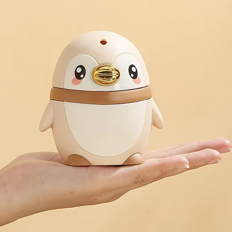 التلقائي موزع أعواد الأسنان لطيف البطريق شكل المحمولة حامل أعواد الأسنان زر واحد عملية مضحك حامل أعواد الأسنان السفر