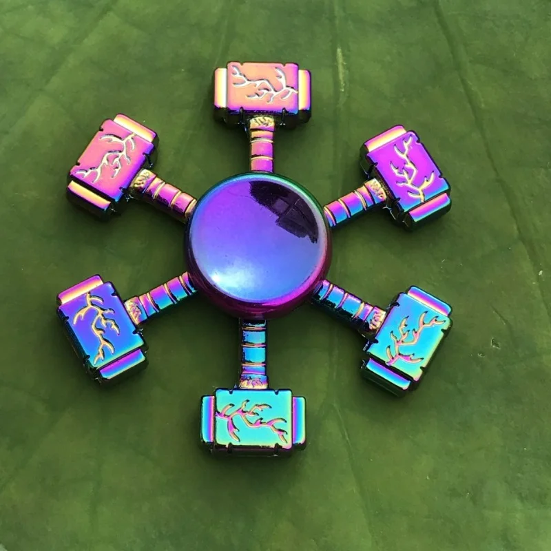 Kim Loại Cầu Vồng Fidget Spinner Nhiều Màu Sắc EDC Spinner Quay Tay Chống Lo Âu Đồ Chơi Cho Con Quay Tập Trung Làm Giảm Căng Thẳng ADHD Fidget Spinner