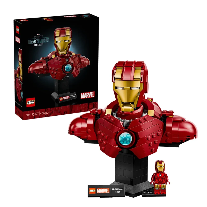

Lego Building Blocks Hero Building Blocks Action Doll Logo Iron Man Mk6 Helmet Set DIY Building Blocks Boy Adult Children Gift