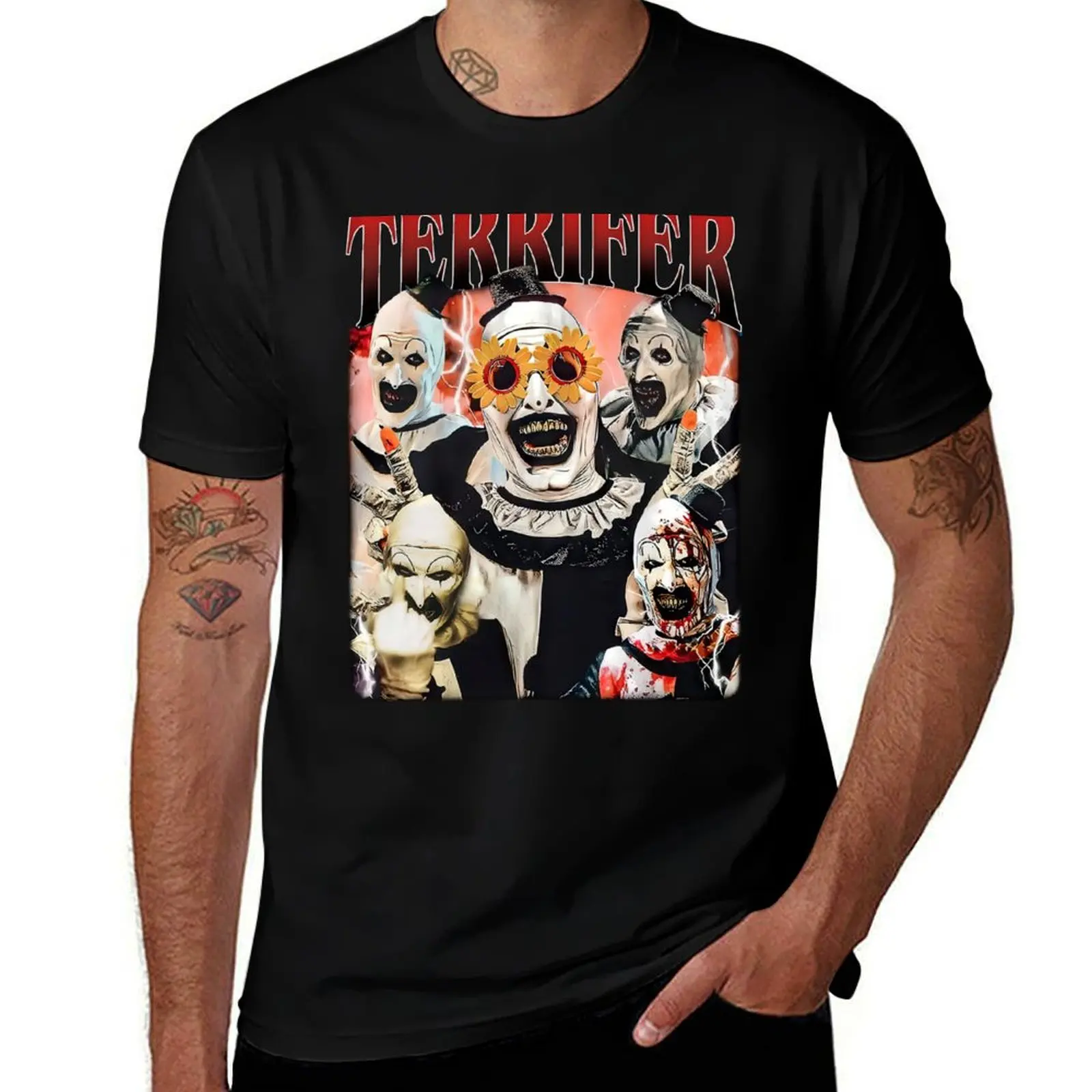 Terrifer T-shirt rétro vintage décontracté à manches courtes coupe ample