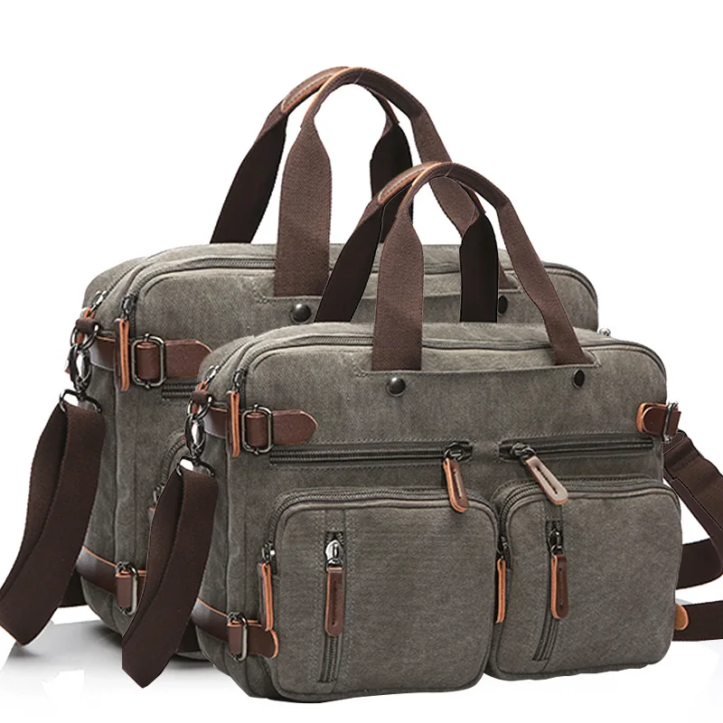 Vintage Leinwand Männer Reise Aktentasche Große Kapazität Business Handtasche männer Casual Reise Seesäcke Laptop Rucksack Einkaufstasche