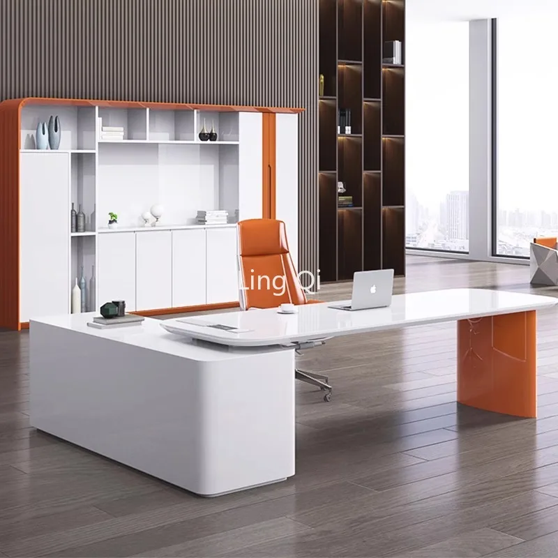 High Quality Designer Office Desk Girl Boss Bedroom Reception Computer Desks Work Organizer Mesa De Escritorio Desk Furniture