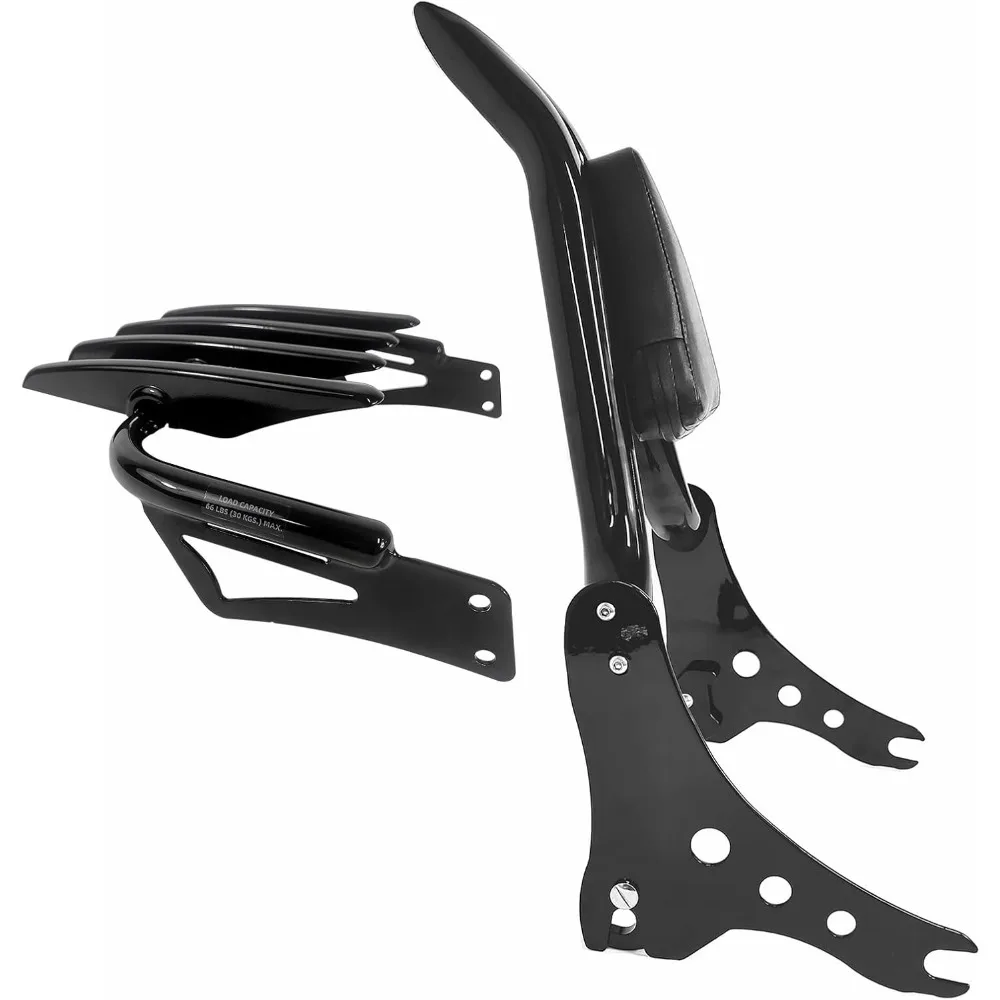 

22" Detachable Black Sissy Bar Pad Luggage Rack for Harley Davidson Low Rider s ST FXLR FXLRS FXLRST 2018-2024 Sport Glide FLSB