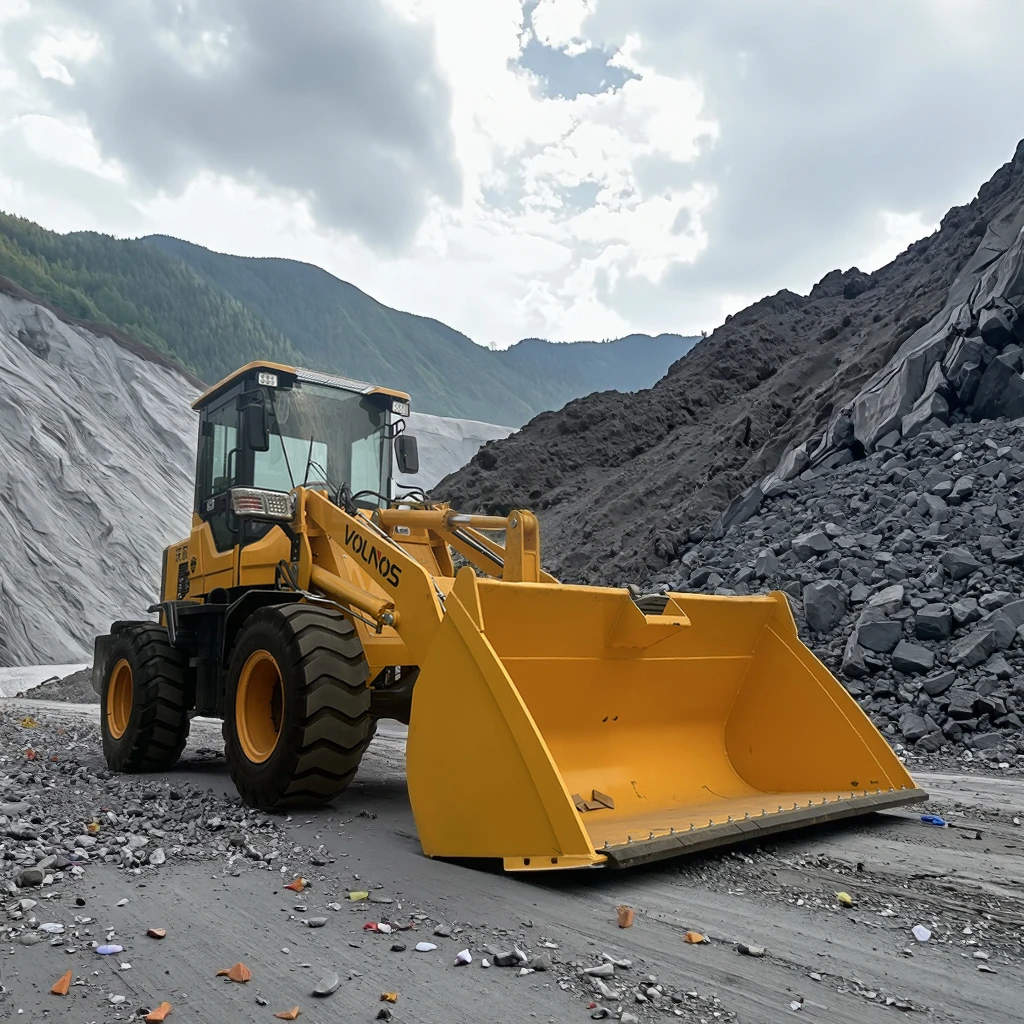 VOLNOS 1500kg Hydraulic Horse Drive Front End Shovel Wheel Loader Grapple International Pump Core Low Price