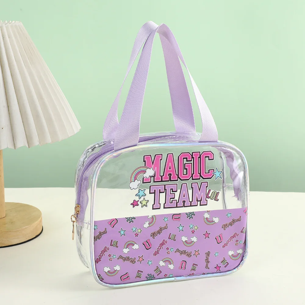 New Transparent Cosmetic Bag Women's Waterproof Toilet Bag Portable Out Large-capacity Storage Bag Bath Makeup Case Cosmetic Bag