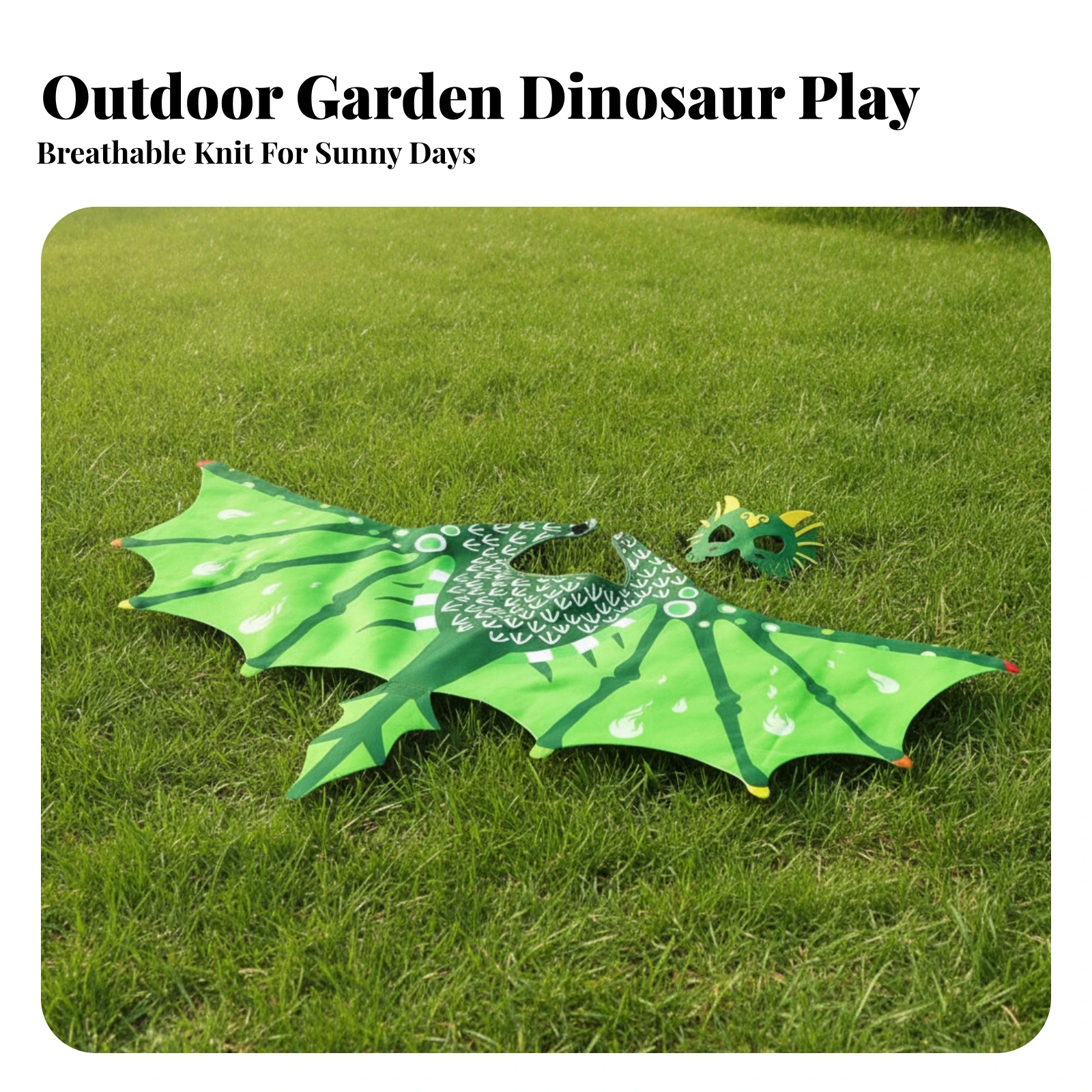 Dragon Wings Costume with Mask Winged Dragon Wings Costume with Cape Dress-up Clothes Comfortable Apparel Stage-Ready