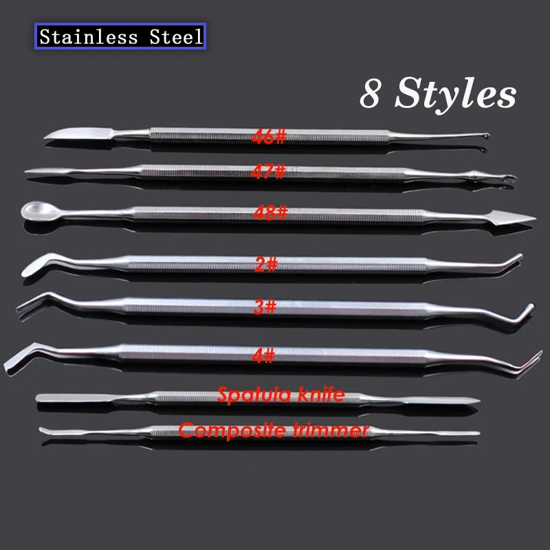 1Pc Dental Spatula Mixing Knife Wax Carver Double Ended Composite Scoop Stainless Steel Sculpting Resin Filling Instrument Wax