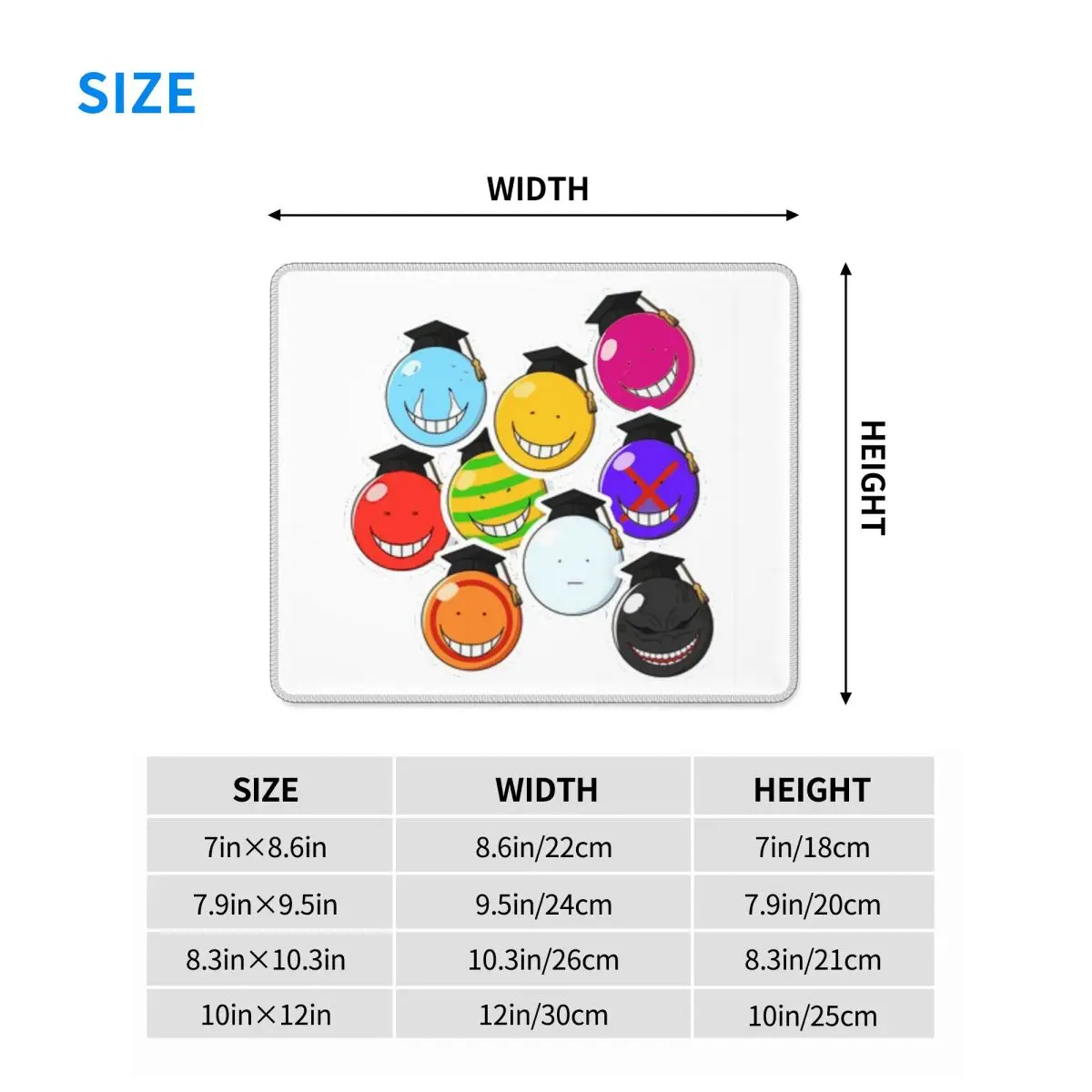 Alfombrilla de ratón Assassination Classroom Octopus Koro Sensei, alfombrilla para teclado de ordenador, alfombrilla para ratón, Gamer, PC, portátil, escritorio, alfombrillas para mesa de oficina