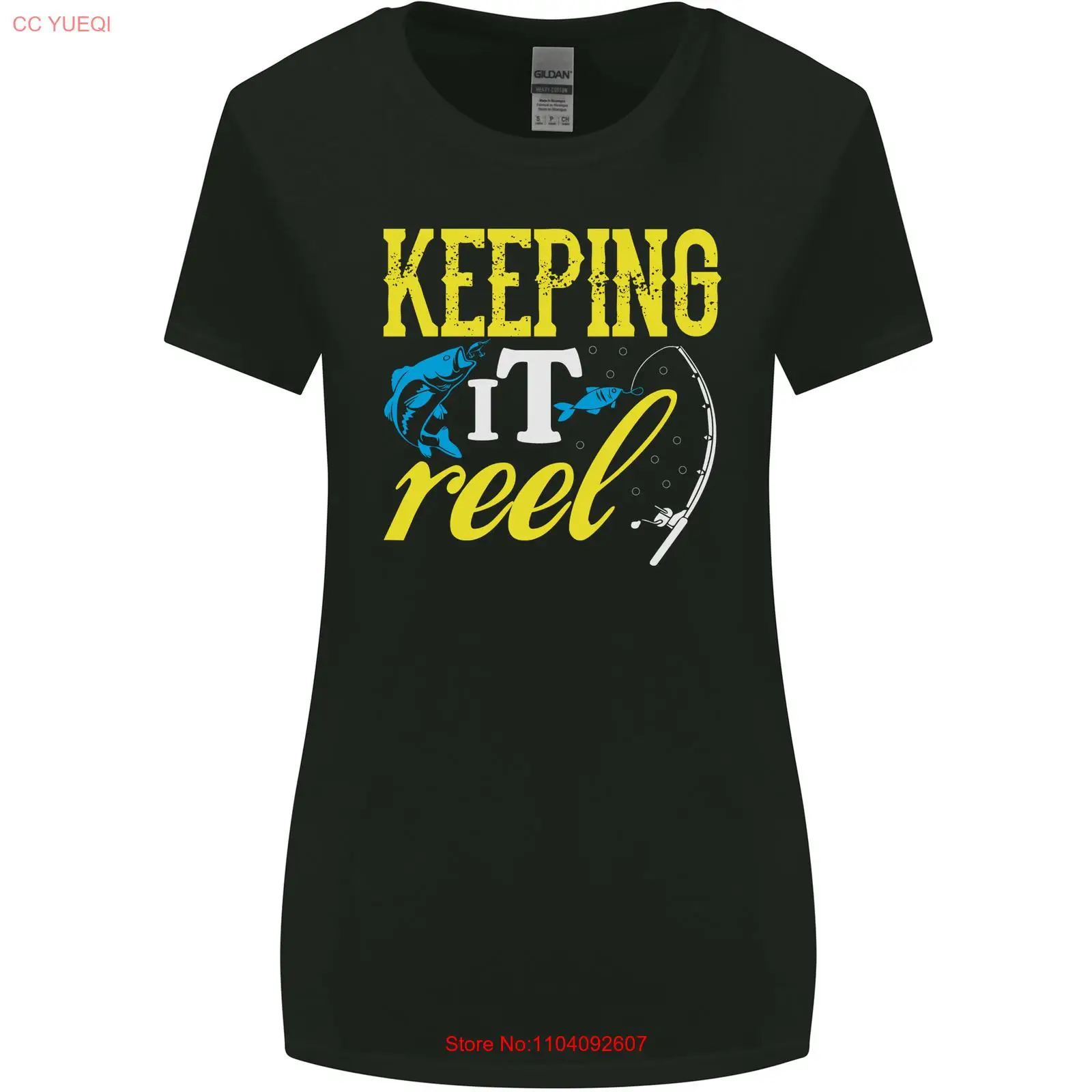 Keeping it Reel Funny Fishing Fisherman Womens Wider Cut T-Shirt