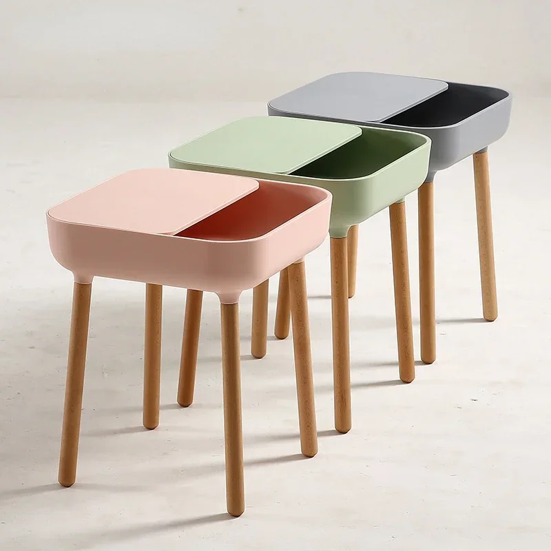 ins net red combination coffee table square small apartment Nordic household plastic living room round table short side table