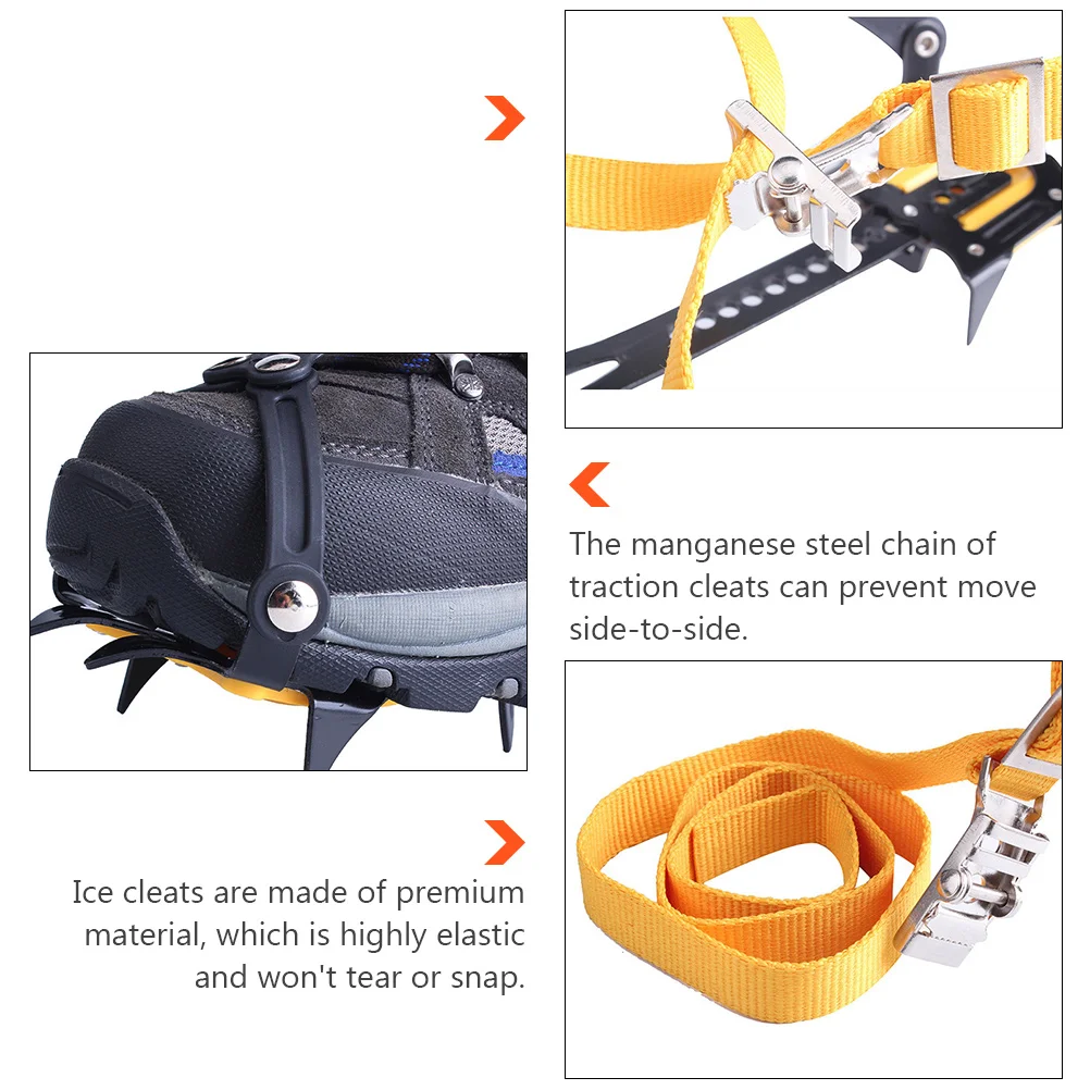 

Anti-slip Shoe Cover Ice Claws Cleats Traction The Snow Climbing Crampons Manganese Steel Unisex Outdoor Grips Travel Walk