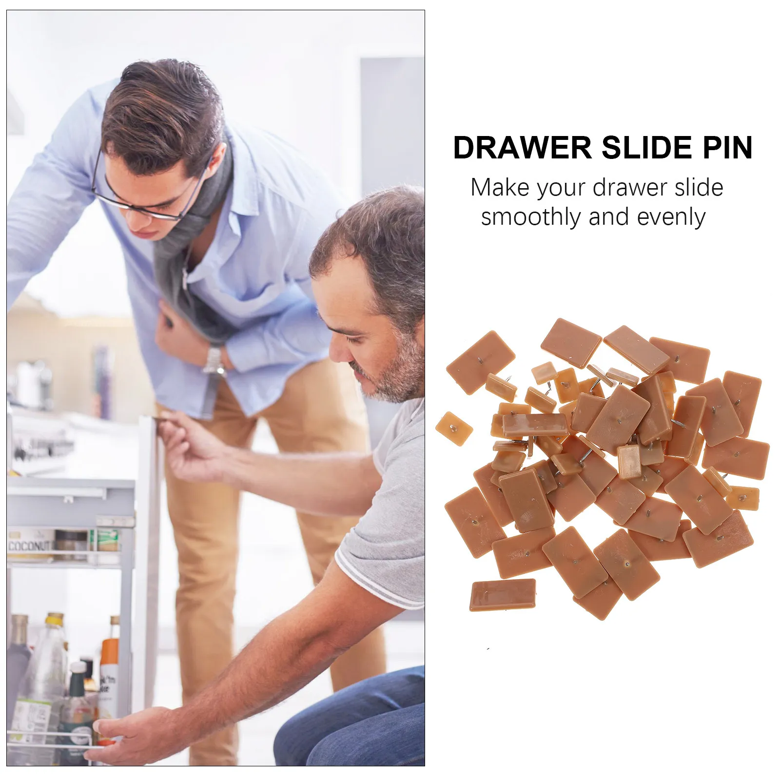 

Комплект пластиковых прямоугольных направляющих для выдвижных ящиков мебели, для деревянных ящиков комодов и шкафов, плавное и бесшумное скольжение