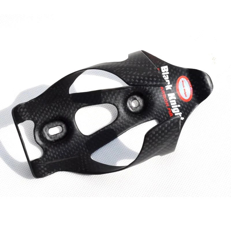 Black Knight Carbon Fibre Water Bottle Cage, Bike Frame Bottle Holder, Cycling Accessories, MTB Road Bicycle, Red, White, 74mm