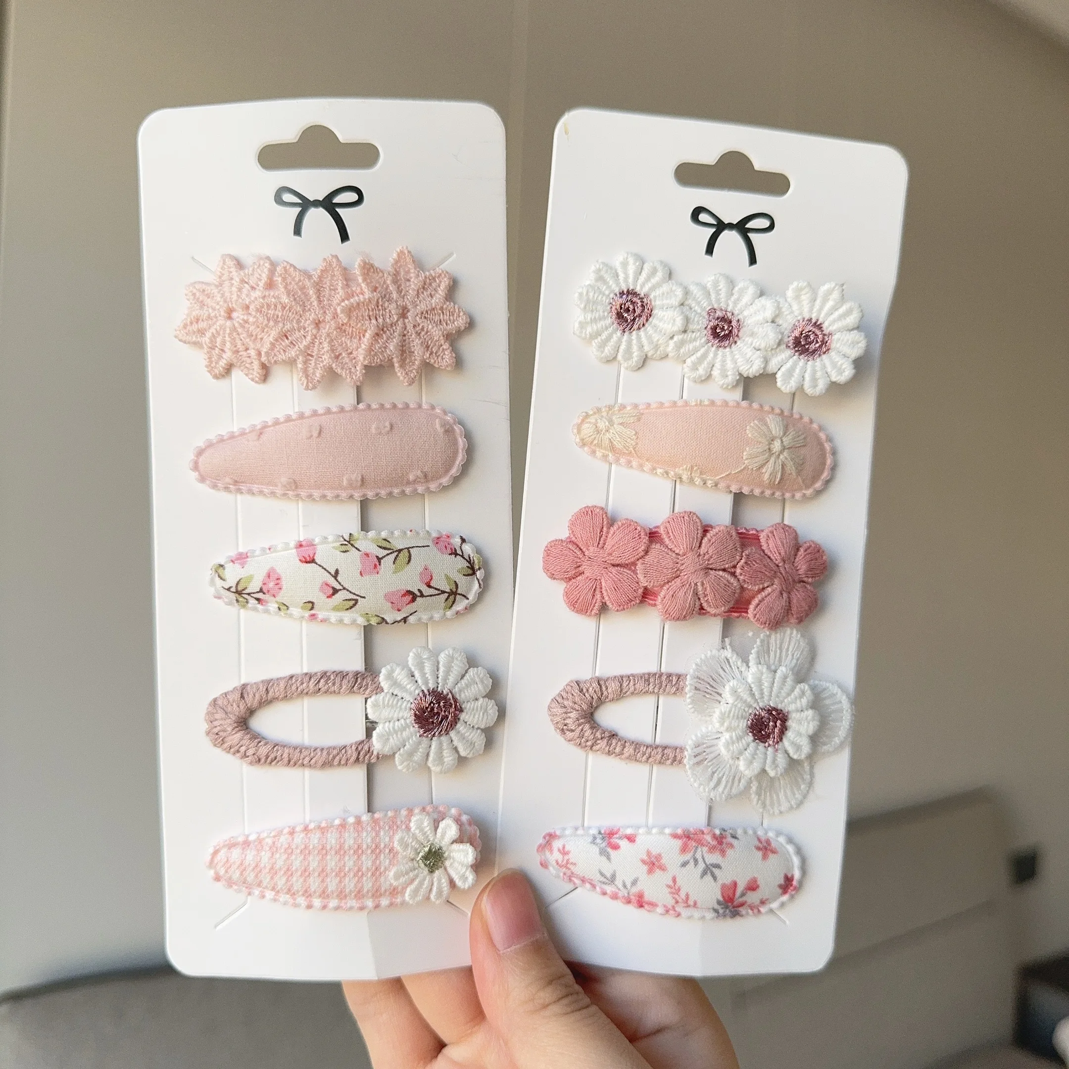 5 шт./компл., новые милые заколки для волос с однотонным цветочным узором для девочек, детские милые заколки для волос, заколки, повязка на голову, модные аксессуары для волос