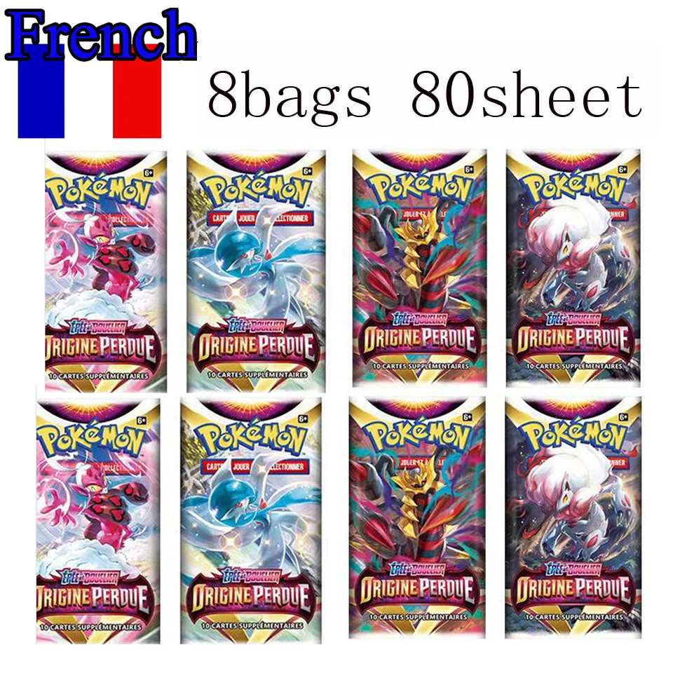 4-8 عبوات صندوق بوكيمون فرنسي TCG: Ecarlet & Violet Etsncelles Astral Radiance Obsidian Flames Booster Box Pokemones لعبة ببطاقات ورقية #4