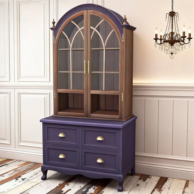 Multi Layer Living Room Cabinets Beauty Bookcase Glass Doors Display Cabinet Storage Organizer Armario Multiuso Home Furniture
