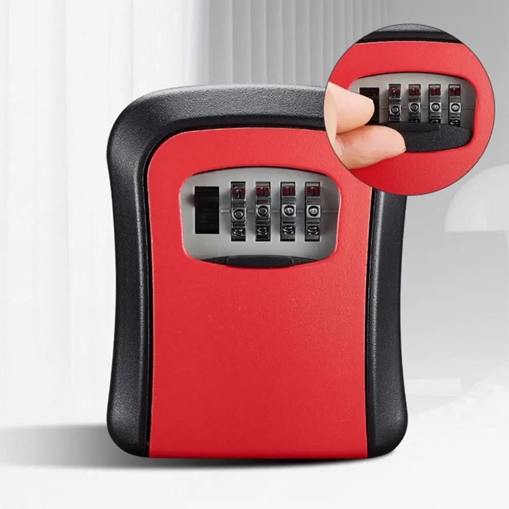 Secure Storage Box Wall Mounted Password Key Box 4 Digit Anti-theft Key Safe Storage Sturdy Durable Key Lock Box Rental Property