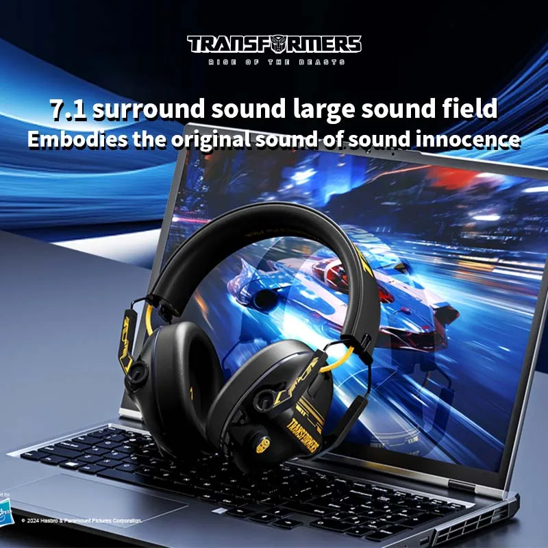 

TRANSFORMERS TF-G03 Wireless Bluetooth Headphones Noise Cancelling Gaming Music EarphonesFor PS4 PS5 With Mic 7.1 Surround Sound